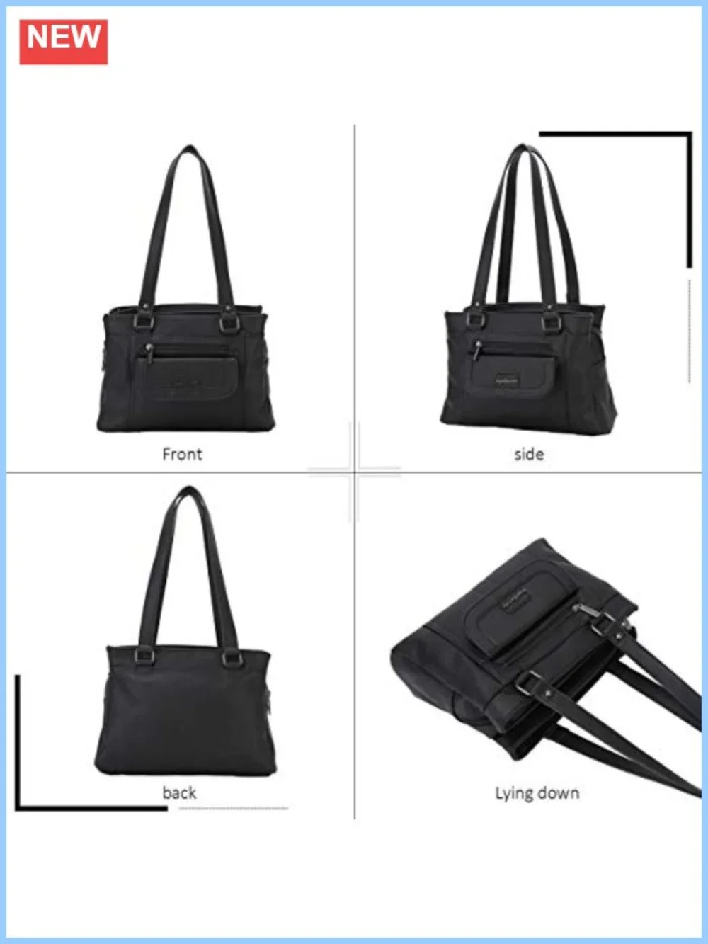 Soft Washed PU Leather Hobo Bag, Large Tote Shoulder Handbag with Triple